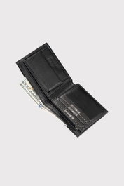 Zoozie Bags Cartera para Hombre Madrid - Black, Piel Auténtica de Lujo para Hombre, Elegante y Duradera